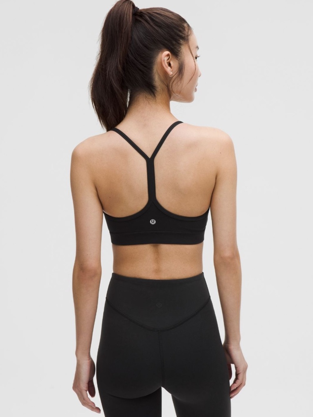 Lululemon Flow Y Bra Size 4 Women's in Black in Nulu fabric